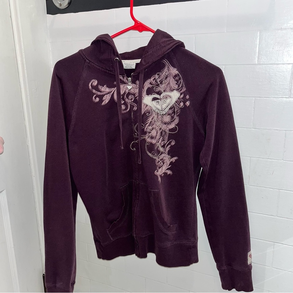 Roxy Kids Large/Junior Small Purple Y2K Zip Up Hoodie